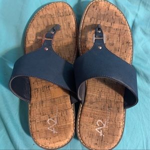 Blue sandals